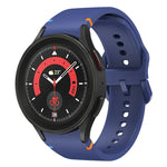 Flat Sewing Design Silicone Watch Band, For Sansung Galaxy Watch5 Pro 45mm, Fou Samsung Galaxy Watch 4 40 / 44mm, For Samsung Galaxy Watch 4 Classic 42 / 46mm