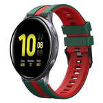 20mm Two Color Sports Silicone Watch Band, For Samsung  Galaxy Watch 4 Classic 42mm, For Samsung Galaxy Watch Active 2 44mm, For Samsung Galaxy Watch Active 2 40mm
