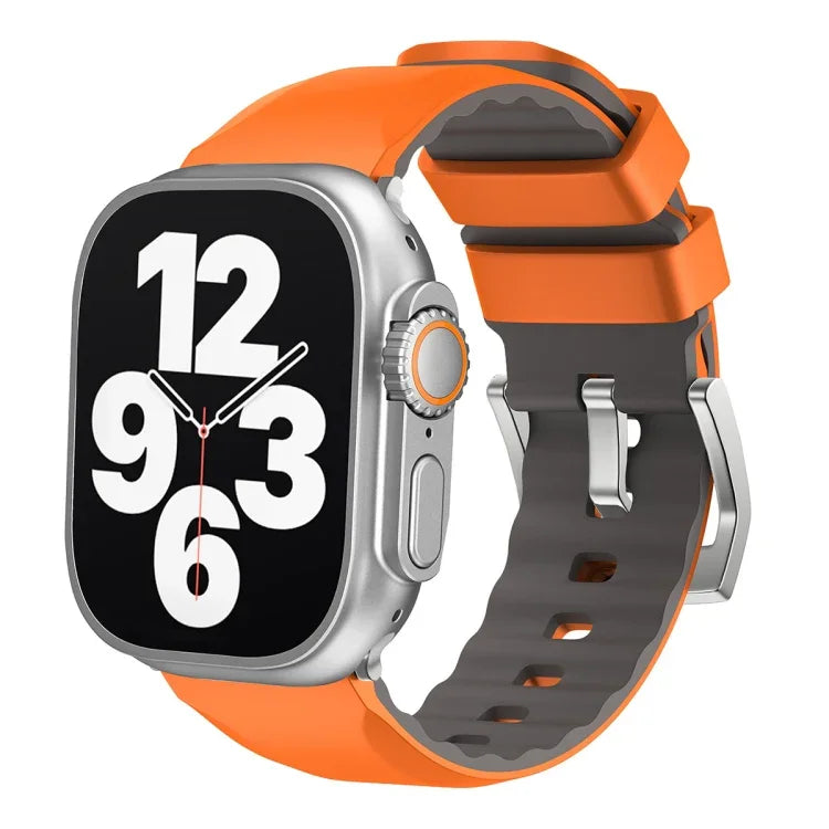 Pulseira de Relógio em Silicone Bicolor, Para Apple Watch Series 8 41mm, Para Apple Watch Series 8 45mm, Para Apple Watch SE 2022 40mm, Para Apple Watch SE 2022 44mm