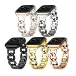 Quick-Release Metal Chain Watch Band, For Apple Watch SE 2023 44mm, For Apple Watch SE 2023 40mm, For Apple Watch Ultra 2 49mm, For Apple Watch Series 9 45mm, For Apple Watch Series 9 41mm, For Apple Watch Ultra 49mm, For Apple Watch Series 8 41mm     ...