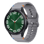 Correia de relógio em silicone com padrão ondulado e costura, para Samsung Galaxy Watch 7 40 / 44mm, para Samsung Galaxy Watch 6 Classic, para Samsung Galaxy Watch 6 40 / 44mm, para Samsung Galaxy Watch 5 40 / 44mm