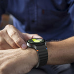 Correia de relógio em silicone com padrão ondulado e costura, para Samsung Galaxy Watch 7 40 / 44mm, para Samsung Galaxy Watch 6 Classic, para Samsung Galaxy Watch 6 40 / 44mm, para Samsung Galaxy Watch 5 40 / 44mm