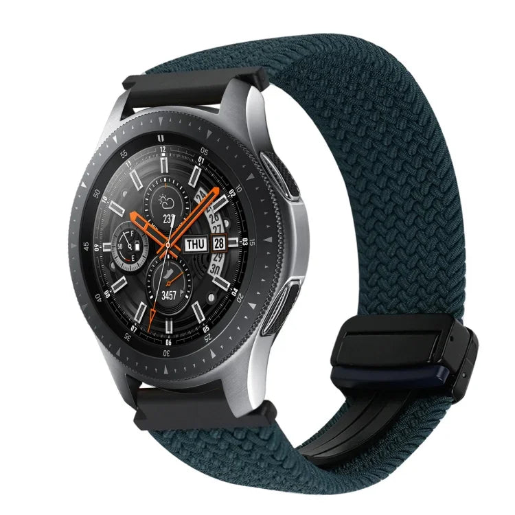 22mm Magnetic Buckle Braided Watch Band, For Samsung Galaxy Gear S3 Classic, For Samsung Galaxy Watch 46mm