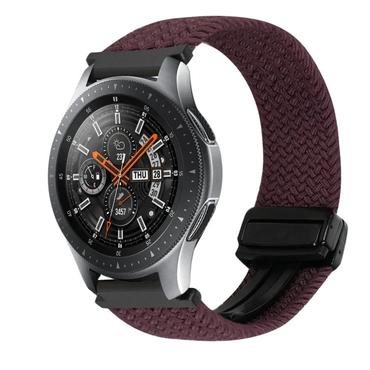 22mm Magnetic Buckle Braided Watch Band, For Samsung Galaxy Gear S3 Classic, For Samsung Galaxy Watch 46mm