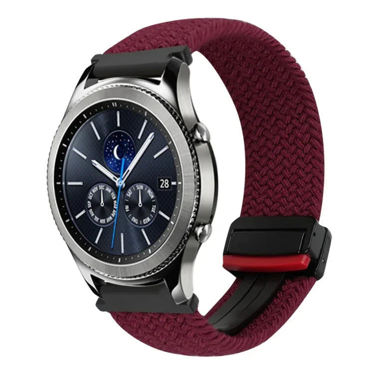 Correia de Relógio Trançada com Fivela Magnética de 22mm, para Samsung Galaxy Gear S3 Classic, para Samsung Galaxy Watch 46mm