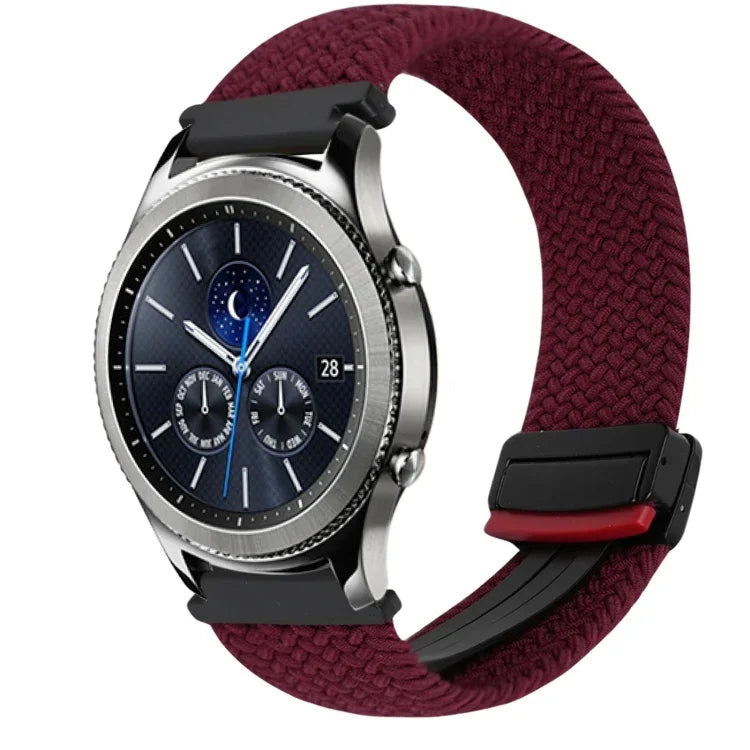 22mm Magnetic Buckle Braided Watch Band, For Samsung Galaxy Gear S3 Classic, For Samsung Galaxy Watch 46mm