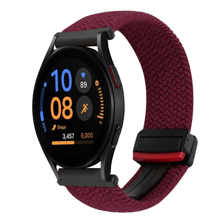 Correia de relógio trançada com fivela magnética de 20mm, para Samsung Galaxy Watch FE 40mm, para Samsung Galaxy Watch 6 Classic
