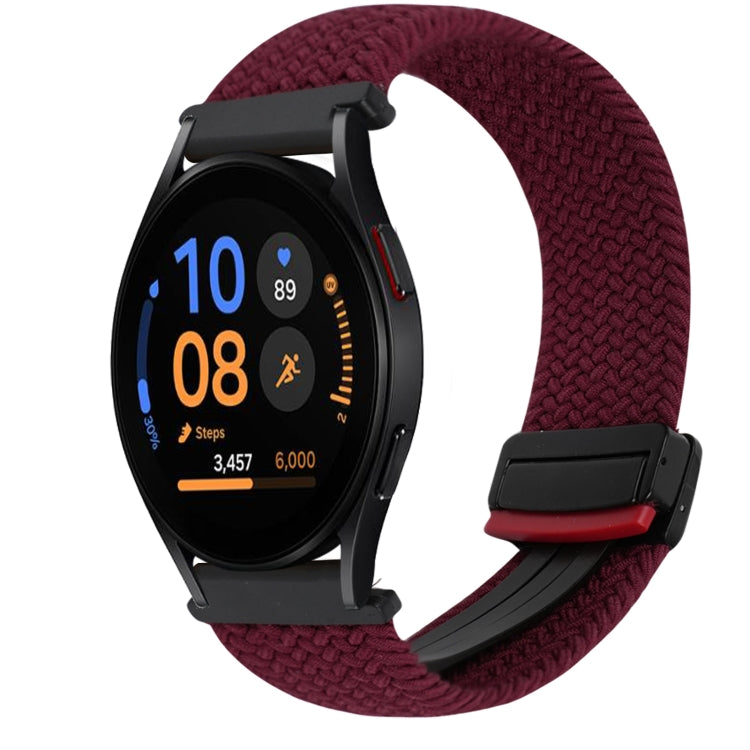 Correia de relógio trançada com fivela magnética de 20mm, para Samsung Galaxy Watch FE 40mm, para Samsung Galaxy Watch 6 Classic