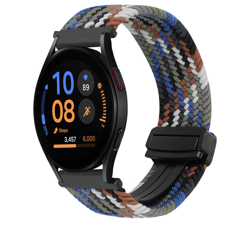 Correia de relógio trançada com fivela magnética de 20mm, para Samsung Galaxy Watch FE 40mm, para Samsung Galaxy Watch 6 Classic
