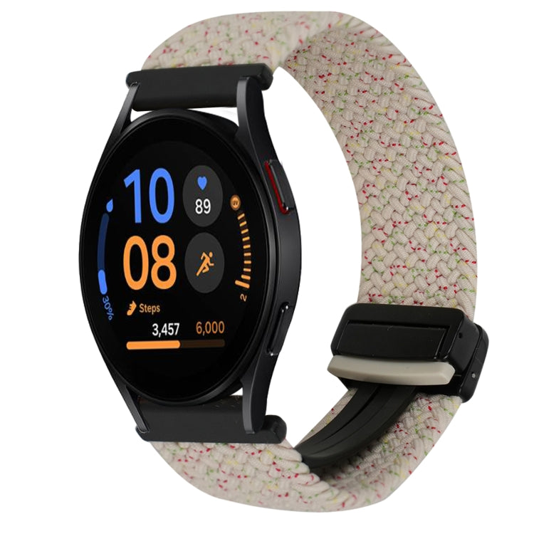 Correia de relógio trançada com fivela magnética de 20mm, para Samsung Galaxy Watch FE 40mm, para Samsung Galaxy Watch 6 Classic