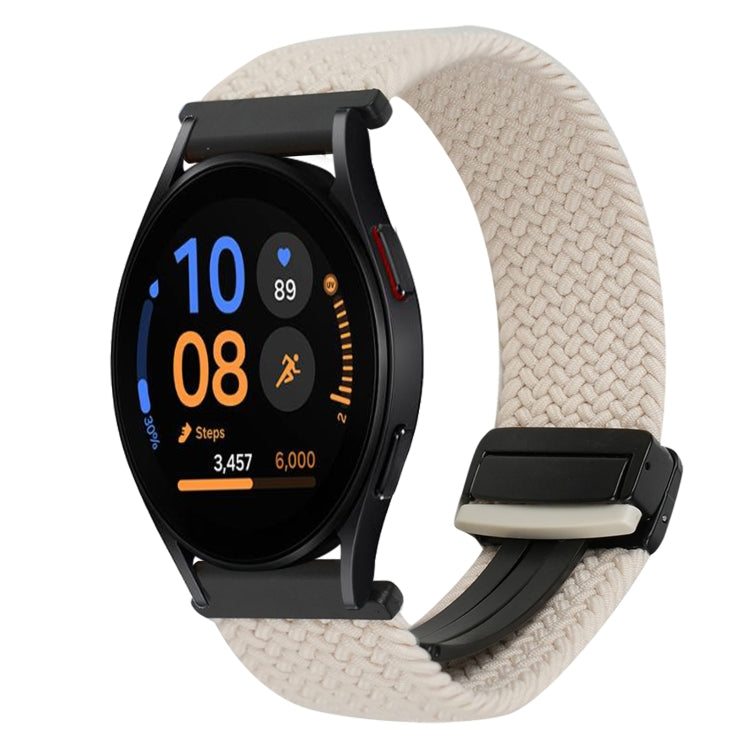 Correia de relógio trançada com fivela magnética de 20mm, para Samsung Galaxy Watch FE 40mm, para Samsung Galaxy Watch 6 Classic