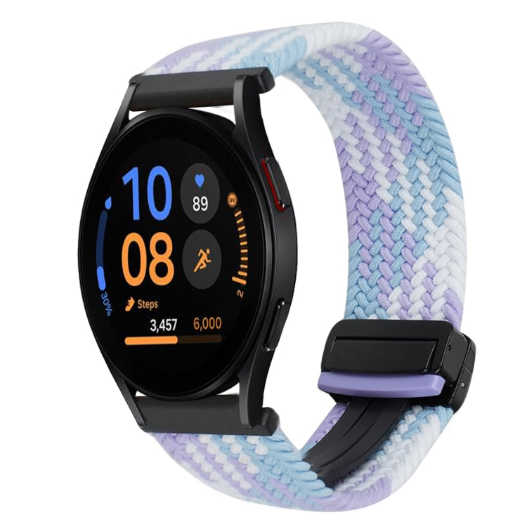 Correia de relógio trançada com fivela magnética de 20mm, para Samsung Galaxy Watch FE 40mm, para Samsung Galaxy Watch 6 Classic