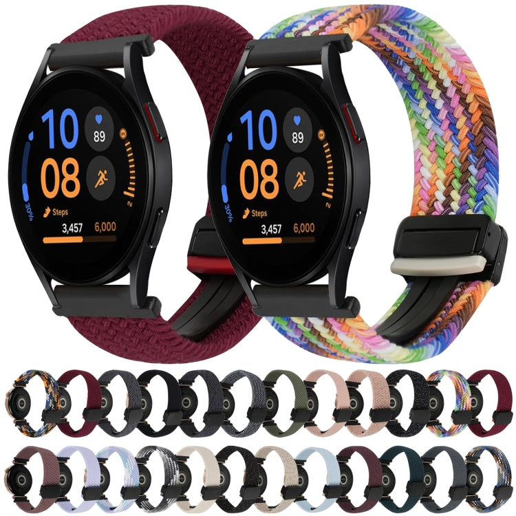 Correia de relógio trançada com fivela magnética de 20mm, para Samsung Galaxy Watch FE 40mm, para Samsung Galaxy Watch 6 Classic