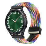 Correia de relógio trançada com fivela magnética de 20mm, para Samsung Galaxy Watch FE 40mm, para Samsung Galaxy Watch 6 Classic