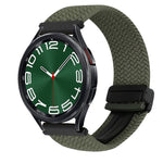 Correia de relógio trançada com fivela magnética de 20mm, para Samsung Galaxy Watch FE 40mm, para Samsung Galaxy Watch 6 Classic