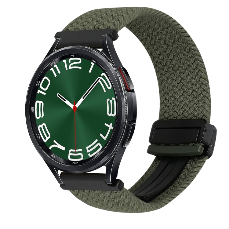 Correia de relógio trançada com fivela magnética de 20mm, para Samsung Galaxy Watch FE 40mm, para Samsung Galaxy Watch 6 Classic
