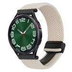 Correia de relógio trançada com fivela magnética de 20mm, para Samsung Galaxy Watch FE 40mm, para Samsung Galaxy Watch 6 Classic