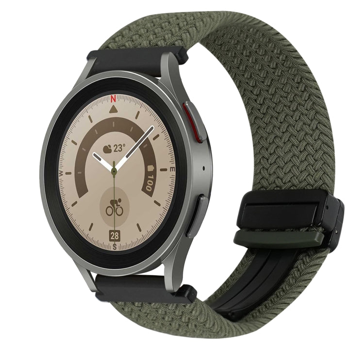 Correia de relógio trançada com fivela magnética de 20mm, para Samsung Galaxy Watch 5 Pro, para Samsung Gear Sport