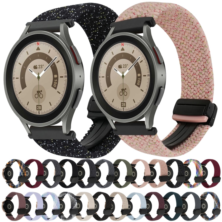 Correia de relógio trançada com fivela magnética de 20mm, para Samsung Galaxy Watch 5 Pro, para Samsung Gear Sport