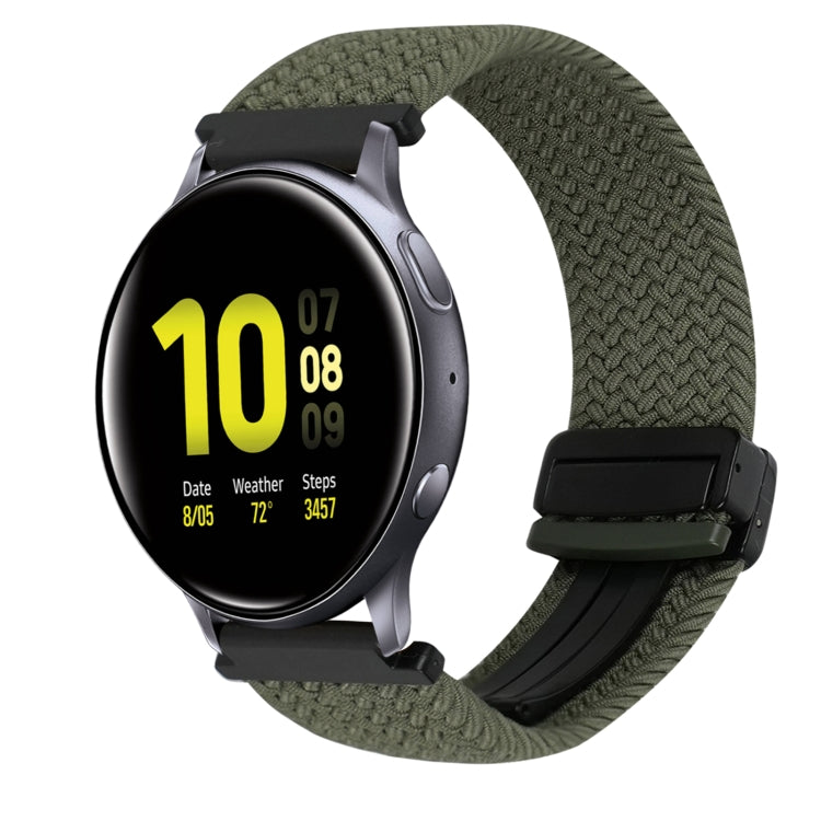 Correia de Relógio Trançada com Fecho Magnético de 20mm, Para Samsung Galaxy Watch Active 2, Para Samsung Galaxy Watch 3 41mm
