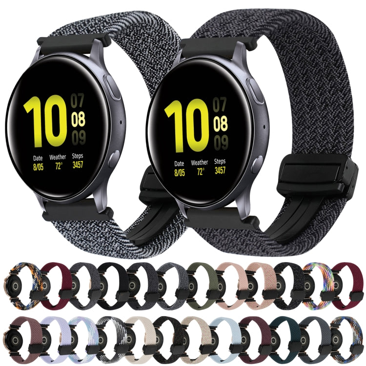 Correia de Relógio Trançada com Fecho Magnético de 20mm, Para Samsung Galaxy Watch Active 2, Para Samsung Galaxy Watch 3 41mm