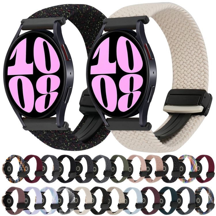 Correia de Relógio Trançada com Fecho Magnético de 20mm, Para Samsung Galaxy Watch 6, Para Samsung Galaxy Watch 5