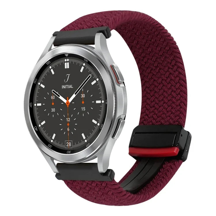 20mm Magnetic Buckle Braided Watch Strap, For Samsung Galaxy Watch 4, For Samsung Galaxy Watch 4 Classic