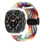 Correia de relógio trançada com fivela magnética dobrável para Samsung Galaxy Watch Ultra 47mm