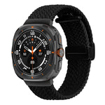 Correia de relógio trançada com fivela magnética dobrável para Samsung Galaxy Watch Ultra 47mm