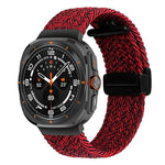 Correia de relógio trançada com fivela magnética dobrável para Samsung Galaxy Watch Ultra 47mm