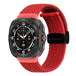 Correia de relógio trançada com fivela magnética dobrável para Samsung Galaxy Watch Ultra 47mm