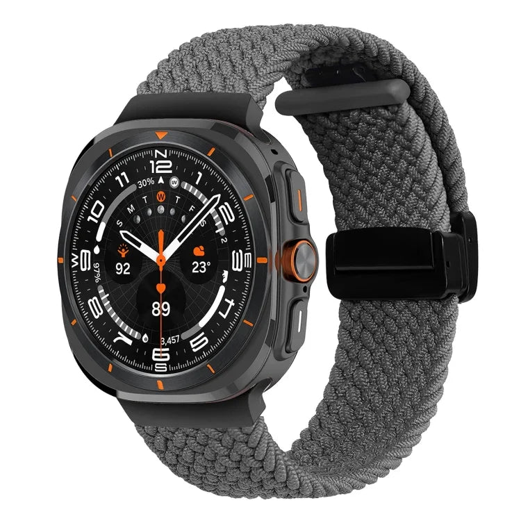 Correia de relógio trançada com fivela magnética dobrável para Samsung Galaxy Watch Ultra 47mm
