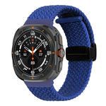 Correia de relógio trançada com fivela magnética dobrável para Samsung Galaxy Watch Ultra 47mm