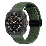 Correia de relógio trançada com fivela magnética dobrável para Samsung Galaxy Watch Ultra 47mm