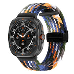 Correia de relógio trançada com fivela magnética dobrável para Samsung Galaxy Watch Ultra 47mm