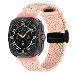 Correia de relógio trançada com fivela magnética dobrável para Samsung Galaxy Watch Ultra 47mm