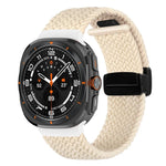 Correia de relógio trançada com fivela magnética dobrável para Samsung Galaxy Watch Ultra 47mm