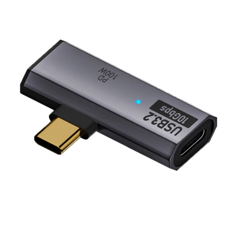 Adaptador conversor OTG USB-C / Tipo-C macho para duplo Tipo-C fêmea USB3.2/10Gbps PD100W, adaptador de carregamento, duplo Tipo-C