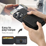 Suteni H18 Cross Grain MagSafe Wallet Leather Phone Case, For iPhone 13 Pro Max, For iPhone 13 Pro, For iPhone 13, For iPhone 12, For iPhone 12 Pro Max, For iPhone 12 Pro