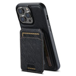 Capa de telemóvel em pele Suteni H18 Cross Grain com carteira MagSafe, para iPhone 13 Pro Max, para iPhone 13 Pro, para iPhone 13, para iPhone 12, para iPhone 12 Pro Max, para iPhone 12 Pro