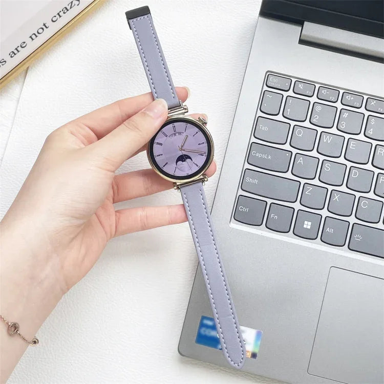 Slim Magnetic Buckle 20mm Microfiber Leather Watch Band for Samsung Galaxy Watch 4, magnetic leather watch band for Galaxy Watch 4.