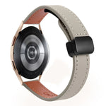 Pulseira de Relógio em Pele Microfibra com Fivela Magnética Slim 20mm, Para Samsung Galaxy Watch 4  40 / 44mm, Para Samsung Galaxy Watch 4 Classic 42 / 46mm