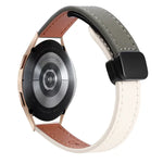 Pulseira de Relógio em Pele Microfibra com Fivela Magnética Slim 20mm, Para Samsung Galaxy Watch 4  40 / 44mm, Para Samsung Galaxy Watch 4 Classic 42 / 46mm