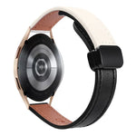 Pulseira de Relógio em Pele Microfibra com Fivela Magnética Slim 20mm, Para Samsung Galaxy Watch 4  40 / 44mm, Para Samsung Galaxy Watch 4 Classic 42 / 46mm