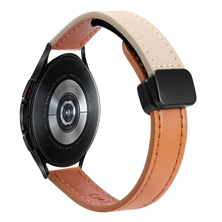 Pulseira de Relógio em Pele Microfibra com Fivela Magnética Slim 20mm, Para Samsung Galaxy Watch 4  40 / 44mm, Para Samsung Galaxy Watch 4 Classic 42 / 46mm