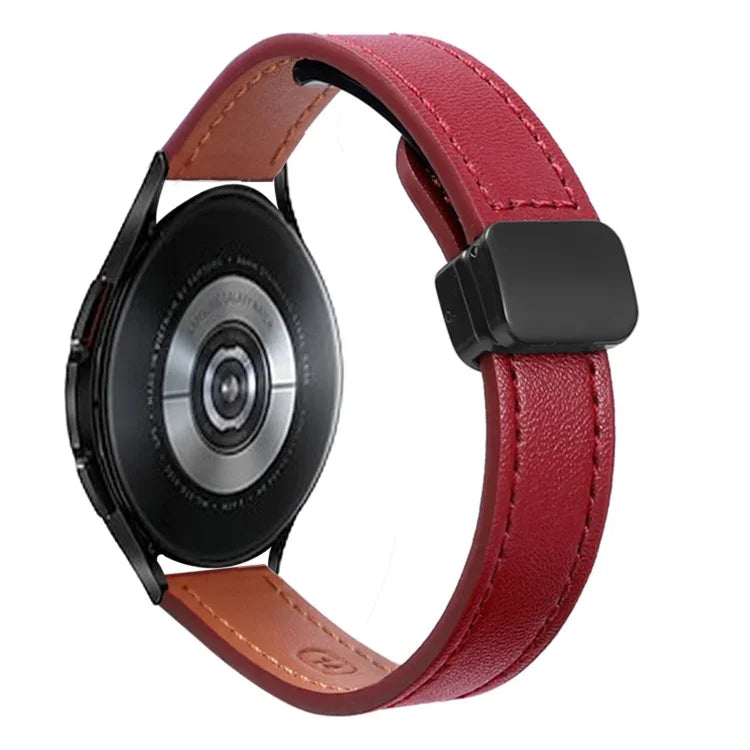 Pulseira de Relógio em Pele Microfibra com Fivela Magnética Slim 20mm, Para Samsung Galaxy Watch 4  40 / 44mm, Para Samsung Galaxy Watch 4 Classic 42 / 46mm