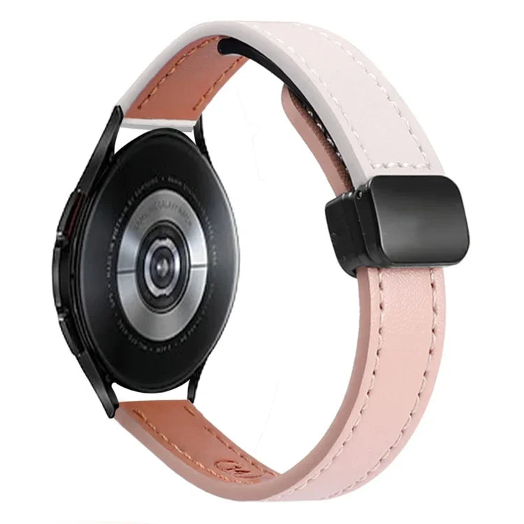 Pulseira de Relógio em Pele Microfibra com Fivela Magnética Slim 20mm, Para Samsung Galaxy Watch 4  40 / 44mm, Para Samsung Galaxy Watch 4 Classic 42 / 46mm
