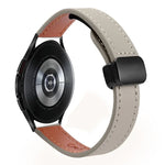 Pulseira de Relógio em Pele Microfibra com Fivela Magnética Slim 20mm, Para Samsung Galaxy Watch 4  40 / 44mm, Para Samsung Galaxy Watch 4 Classic 42 / 46mm