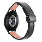 Pulseira de Relógio em Pele Microfibra com Fivela Magnética Slim 20mm, Para Samsung Galaxy Watch 4  40 / 44mm, Para Samsung Galaxy Watch 4 Classic 42 / 46mm