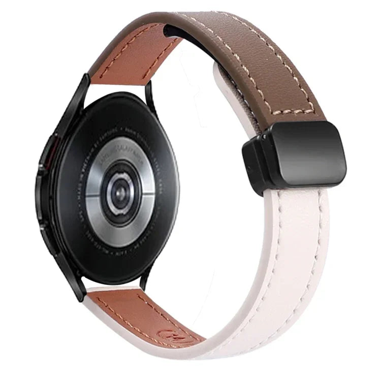 Pulseira de Relógio em Pele Microfibra com Fivela Magnética Slim 20mm, Para Samsung Galaxy Watch 4  40 / 44mm, Para Samsung Galaxy Watch 4 Classic 42 / 46mm